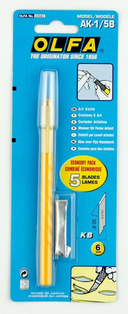 Нож перовой AK-1/5В, AK-1/5B, Olfa, 1 шт