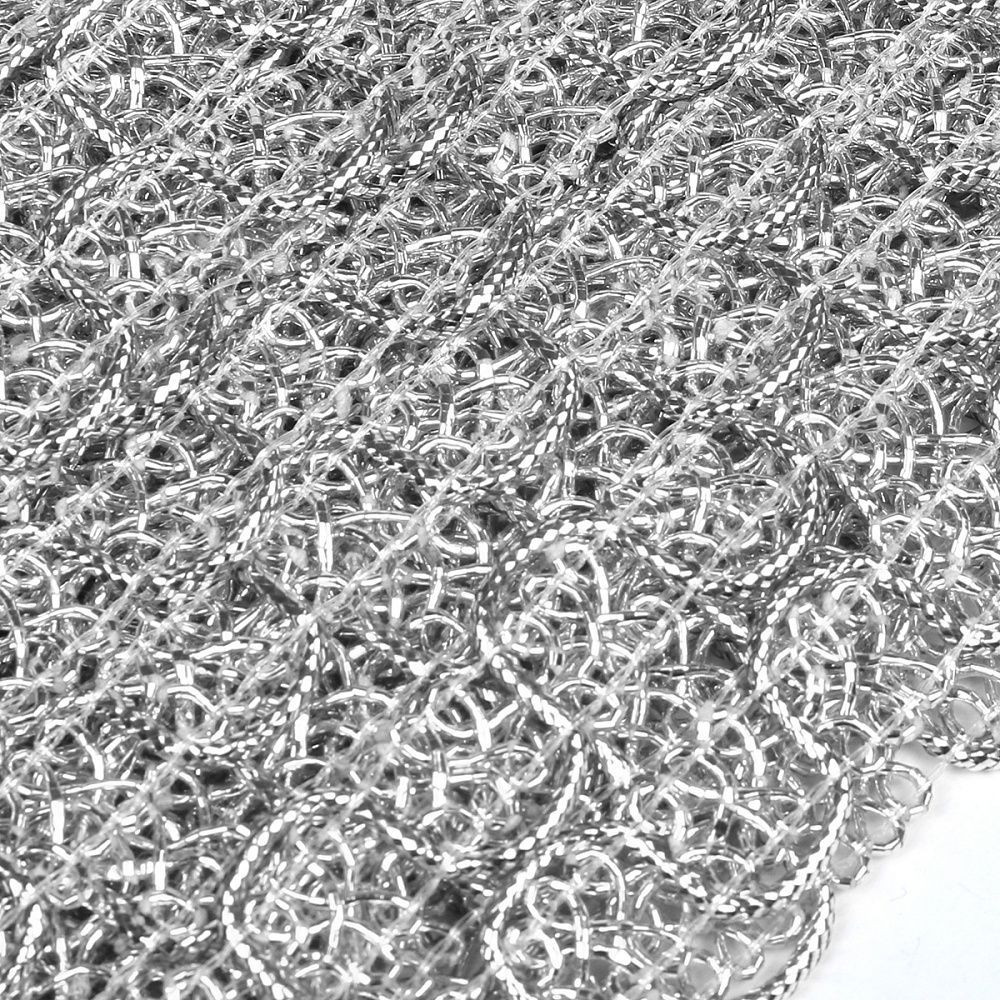 Тесьма отделочная 13 мм, 9545 цв.серебро уп.13.71м