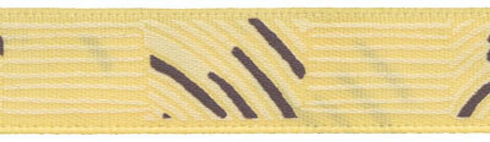 Лента атласная с рисунком 12 мм, 5х3 м, L11/061 линии/св.св.бежевый, Gamma ALP-122