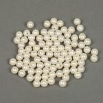 Бусины пластик (перламутр) ⌀10 мм, цв.001 молочный, уп.50г (96 шт), Magic4Hobby