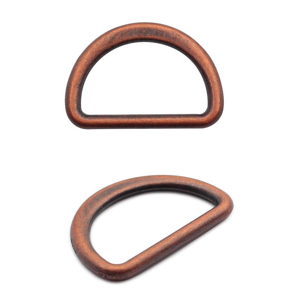 Полукольцо литое металл внутр. 20 мм (внешн. 25х17 мм), плоское, 20 шт, медь ГР, 53013