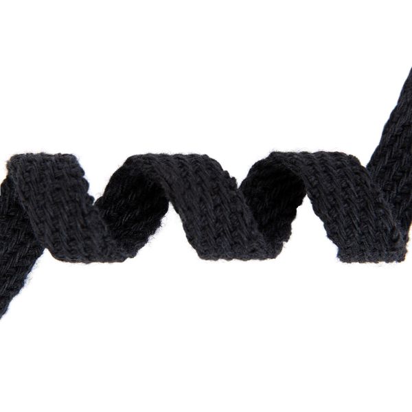 Шнур плоский ⌀9-10 мм, 20 м,±1 м, черный, Гамма С3862Г17