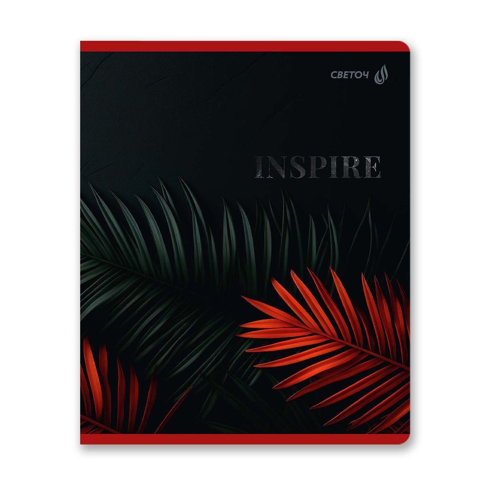 Тетрадь ученическая общая, софт-тач ламинация + выборочный лак, A5+ 96 л. на скобе 65 г/м², белизна 100 %, 5 шт, клетка, 01004 Тень полуночного сада, Светоч 96Т17