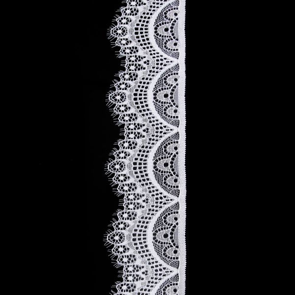 Кружево эластичное (стрейч) 60 мм / 3 метра, C501 белый
