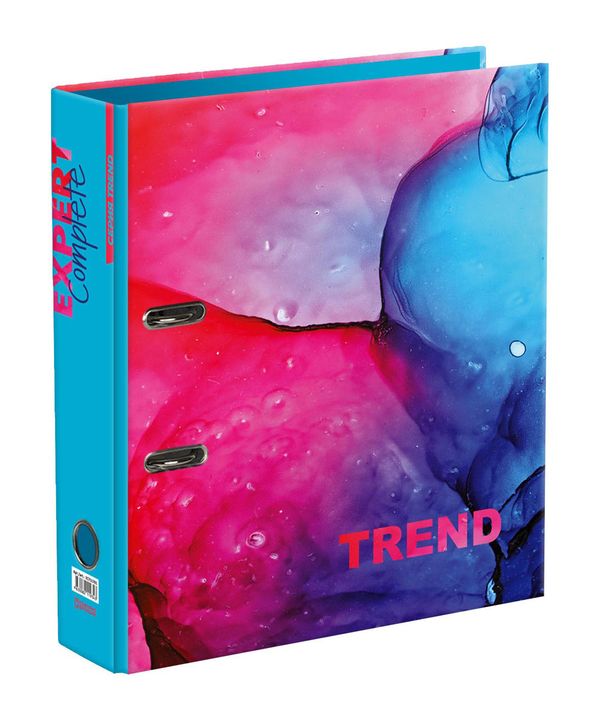 Регистратор ламинированный Marbling 75 мм, 10 шт, Trend A4 арочный механизм, бирюзовый EC751701, Expert Complete