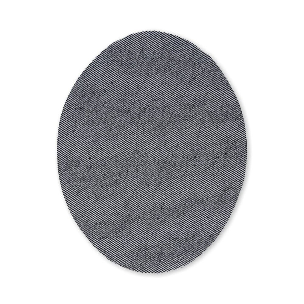 Термоаппликация, овал №1 13х10 см, 2 шт, 1-01-04 серый, Blitz