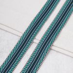 Стропа (ременная лента) 38 мм / 3 метра, [40 г/пог.м], с принтом 2-сторонняя, T0133 т.синий/бирюзовый), 3Al352