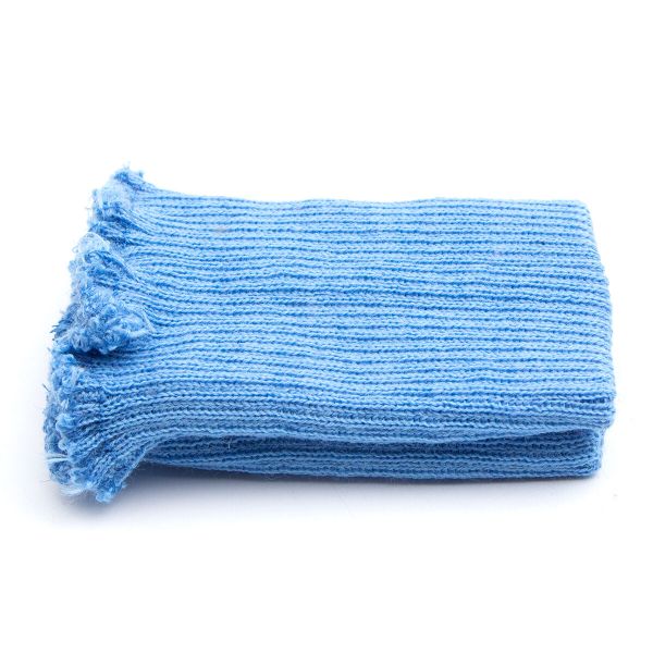 Манжеты трикотажные 6.5х9.5 см, 1 пара, тонкие, 020 голубой