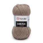 Пряжа YarnArt (ЯрнАрт) Jeans Plus / уп.5 мот. по 100 г, 160м, 71 коричневый