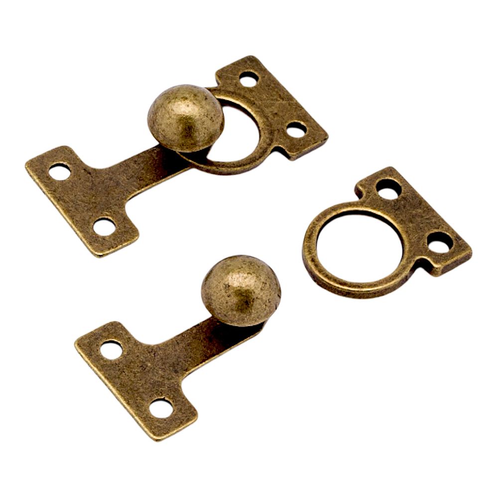 Крючки пришивные декоративные 10х21 мм, бронза, 10 шт