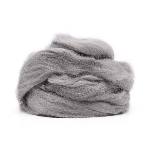 Шерсть для валяния Троицкая вискоза 100%, 50 гр. цв.48 серый
