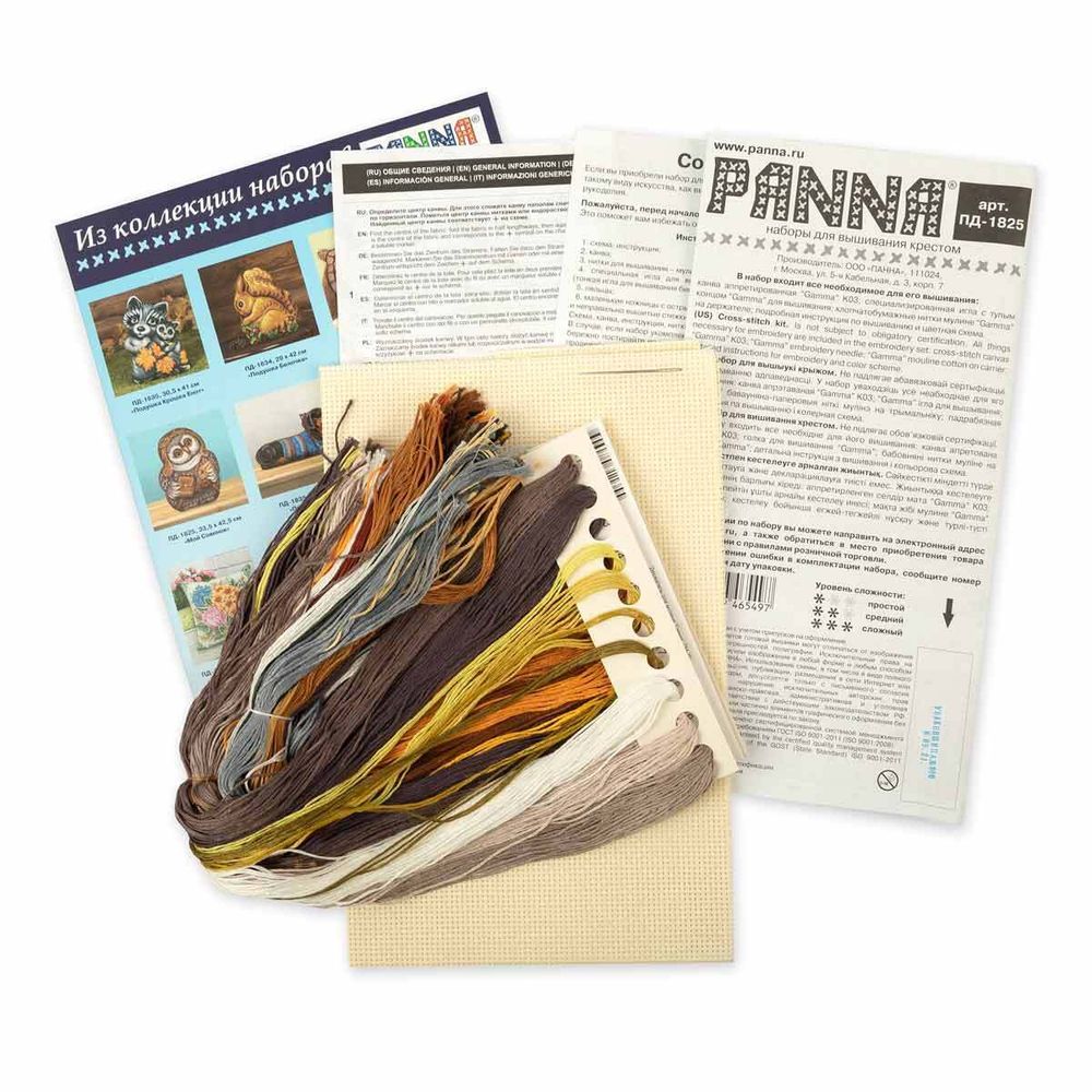 Набор для вышивания нитками Panna, Мой Совенок, 33,5х42 см