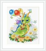 Набор для вышивания нитками МП Студия (Жар-птица), На цветущем лугу, 18х15 см