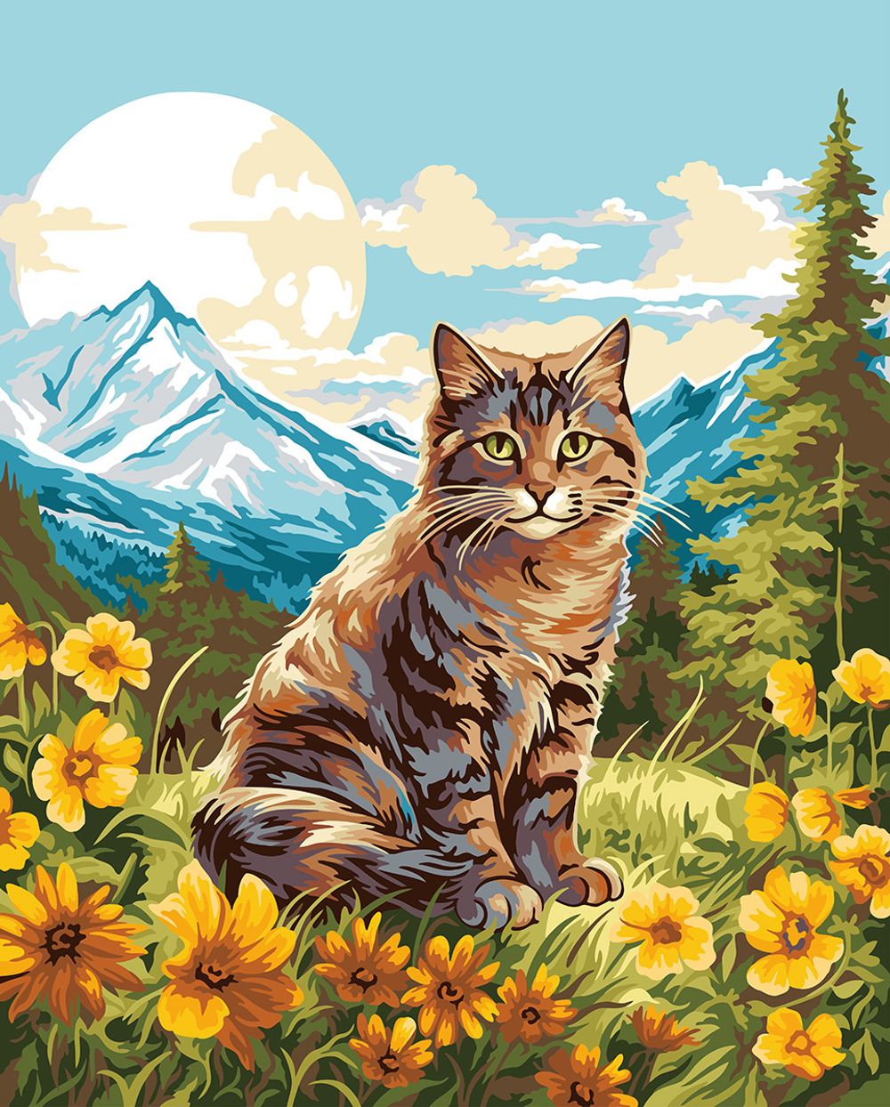 Картина по номерам Фрея PNB/PL-251, Кот на природе, 50х40 см