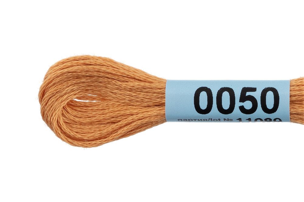 Мулине Gamma 100% хлопок, цв.0050 розово-бежевый, 24 мотка по 8 метров