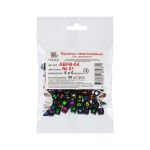 Бусины пластик 6х6 мм, 500 шт (10х50 шт), №01 прозрачные с цветными цифрами, Hobbius ABFB-04