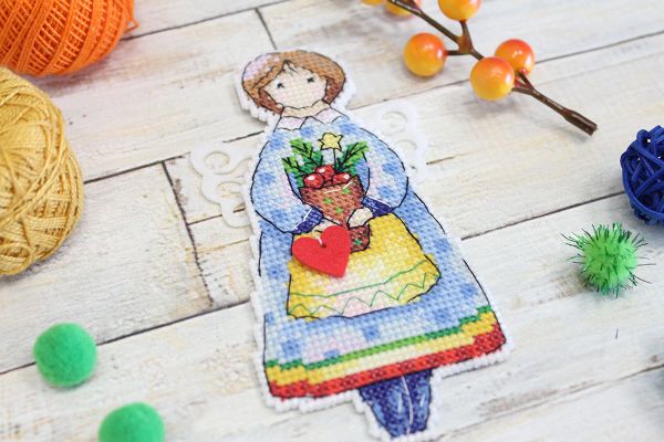 Набор для вышивания нитками МП Студия (Жар-птица), Ангел зимы, 13х6 см