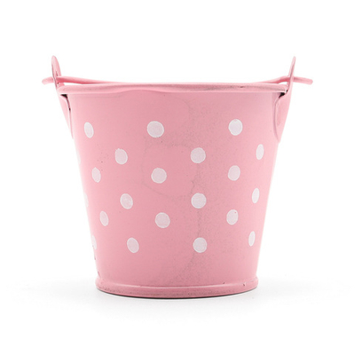 Ведро в горошек 6х5,3см (розовый), AR004-1