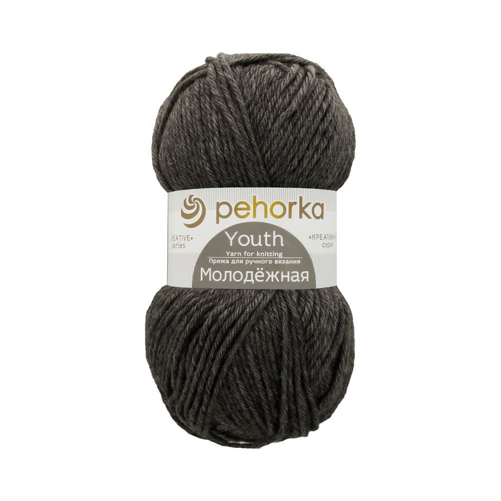 Пряжа Пехорка Молодежная / уп.5 мот. по 100 г, 280 м, цв.446 т.серый