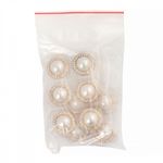 Пуговицы металлические на ножке 28L-18 мм, С-MP15 цв.золото/перламутр, 10 шт