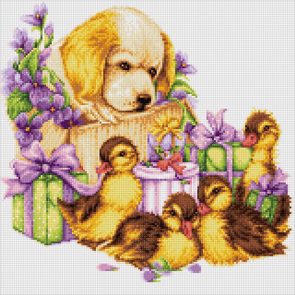 Алмазная (кристальная) мозаика Фрея, Первое знакомство, 40х40 см