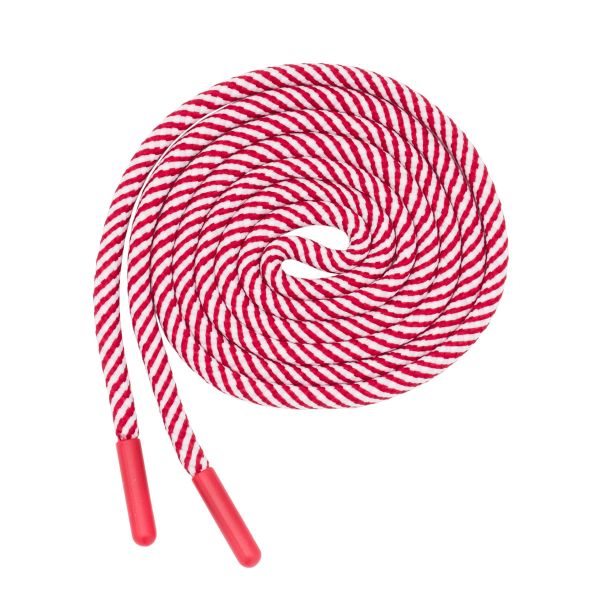 Шнурок круглый двухцветный ⌀5.0 мм / 135см, 1 шт, 06 красный/белый, 3AR2803