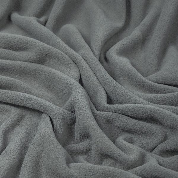 Флис 2-сторонний 190 г/м², 150 см / 2 метра, TBY-0059-307.2, цв.S307 серый