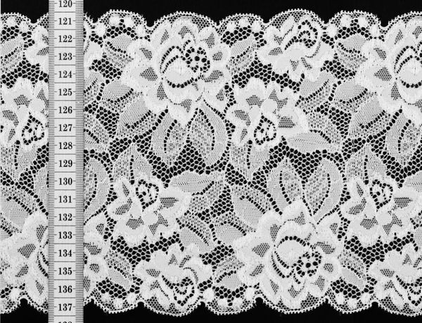 Лента кружевная эластичная, 100% полиэстер [261570-26], 10 метров, 261570-26