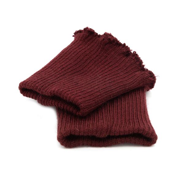 Манжеты трикотажные 8.5х9.5 см, 1 пара, плотные, 002 бордо