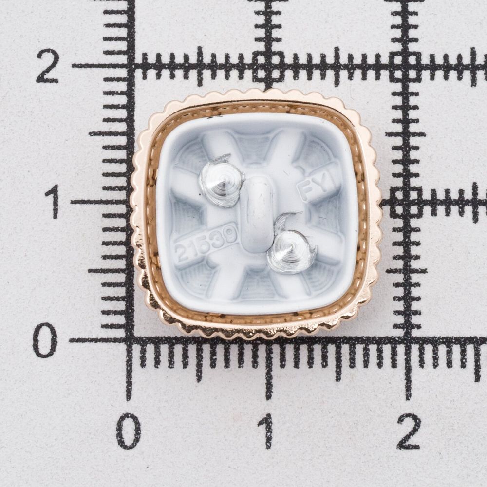 Пуговицы на ножке 28L=18 мм, металл, GD.White (золото-белый), 10 шт, MP07