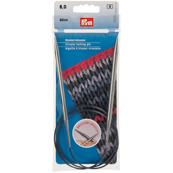 Спицы круговые Prym ⌀6,0 мм, 80 см, S090377