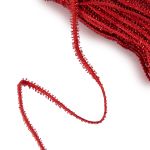 Тесьма отделочная сороконожка 5.0 мм, / 25±0.5 метров, метанит, красный/red, Blitz