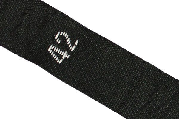 Этикетка-размерник, размер 42, жаккардовая тафта, черный 10х32 мм, 500 шт