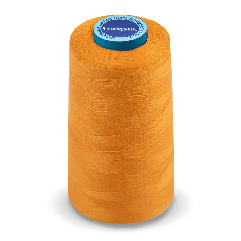 Нитки универсальные Gamma 50/2, 4570 м (5000 ярд) / 1 кат., 143 оранжевый
