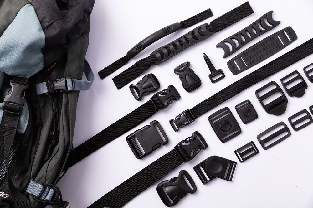 Ручка на ремень сумки пластик Gamma RB003 (26 мм) 127х26х7 мм, 100 шт, черный