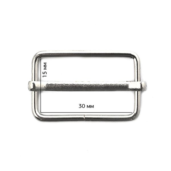 Шлевка металл 30х15х2.3 мм, TSW цв. никель уп. 500 шт