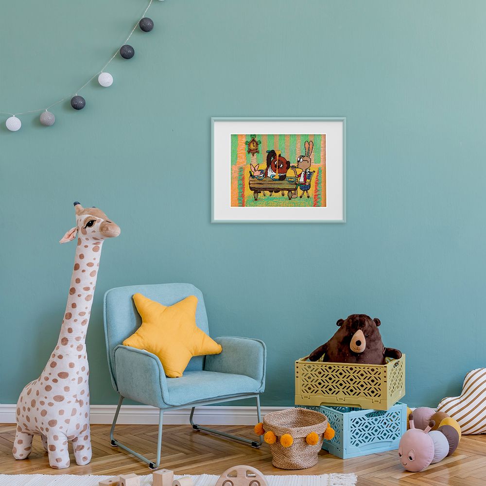 Набор для вышивания нитками Klart, Союзмультфильм. В гостях у кролика, 24х17 см