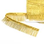 Бахрома отделочная 33.0 мм / 12 метров, металлизированная золото