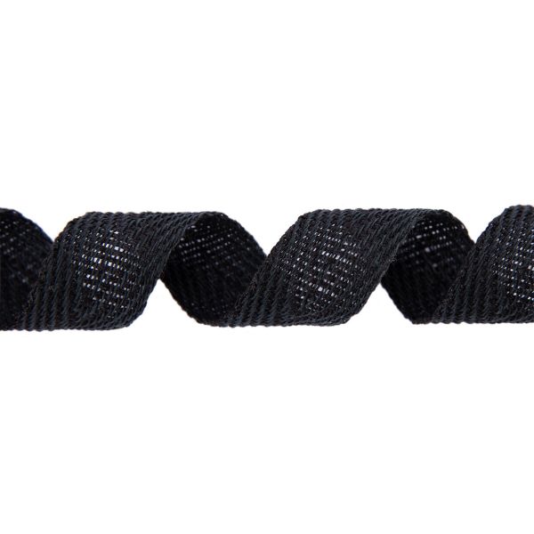 Тесьма (лента) киперная (100% х/б) 15 мм / 100 метров, черный, Gamma ЛКЭ (15чх/15хх-100) цв