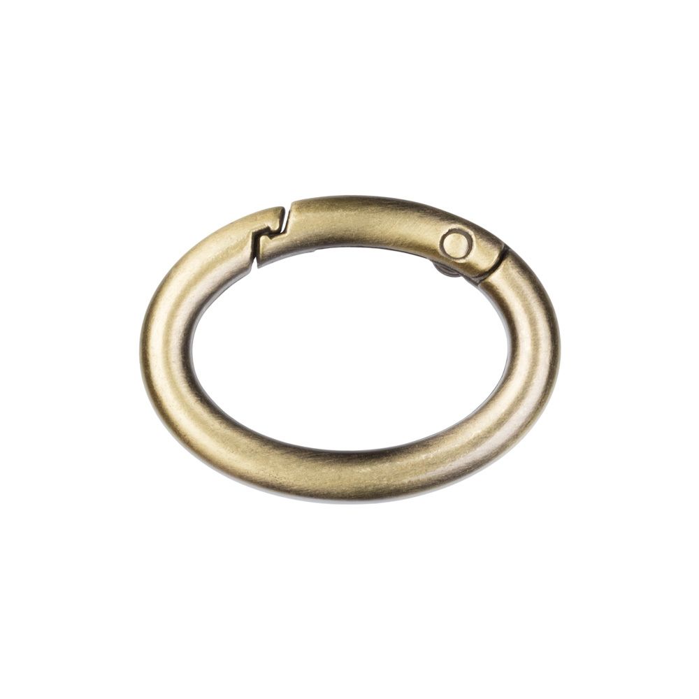 Карабин металл кольцо овал 29.0 мм (37 мм), 10 шт, 03 под бронзу, Gamma GH-329