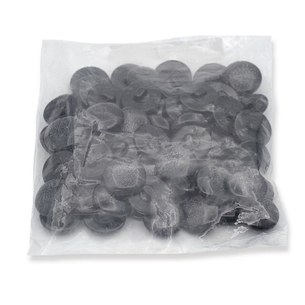 Пуговицы на ножке 32L (20мм), пластик (Blk-02 черный), 72 шт, CR P-45