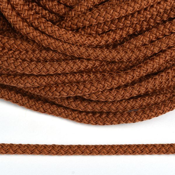 Шнур круглый полиэфир ⌀5.0 мм / 200 метров, 1с-50/35 с наполнителем, 042 св.коричневый