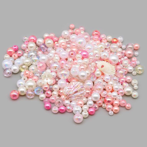 Набор бусин для рукоделия, творчества, микс, Astra&Craft (розовый)
