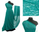 Ткань кружевная (гипюр) в нарезке с кордом диз.3036 шир.150 см, 130 г/м², цв.300 ментоловый, 5 метров