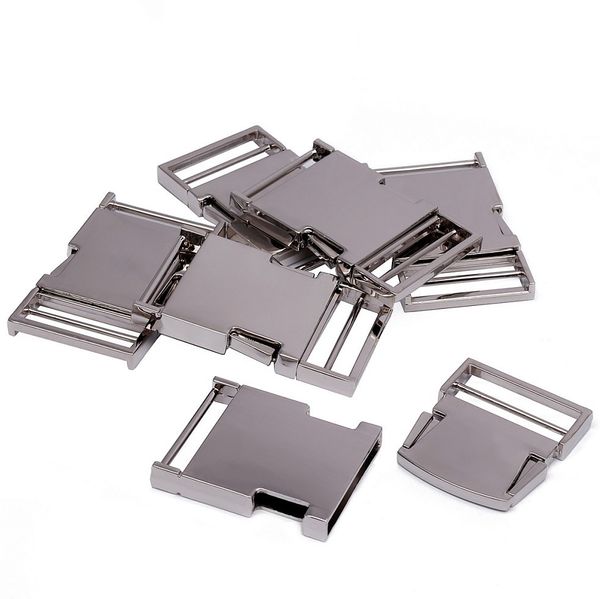 Фастекс (пряжка трезубец) металл 30 мм, 58x35 мм, никель, 6 шт