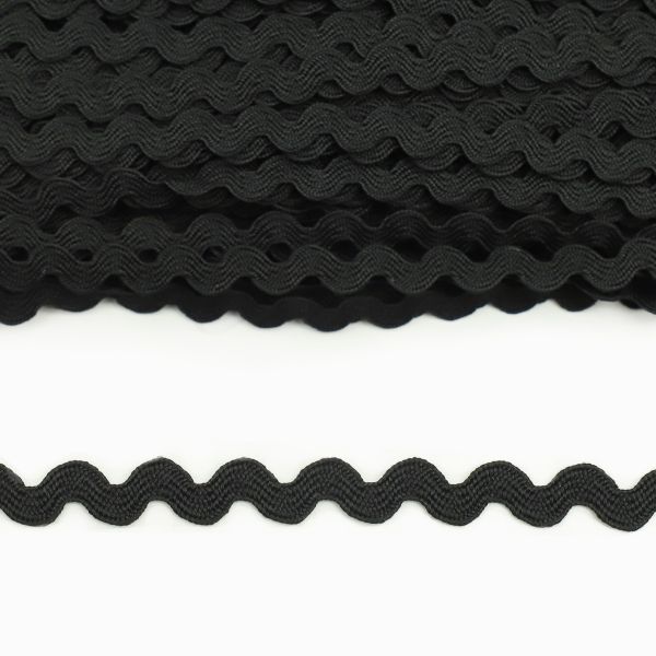 Тесьма вьюнчик 9 мм, 30м (черный), 30 м