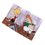 Набор для вышивания нитками Panna CMF-OP-7535, Обложка для паспорта. С Карлсоном на крыше, 20х13.5 см