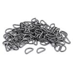 Полукольцо сварное металл 15.0 мм (in), (внешн. 20х12 мм, ⌀2.5 мм), 100 шт, чер.никель ГР, 6063