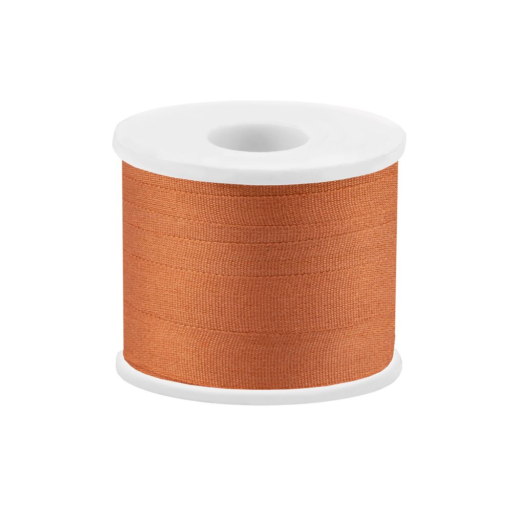 Лента (тесьма) шелковая 7.0 мм / 45.5±0.5 метров, №052 т. бежевый, Gamma SR-7