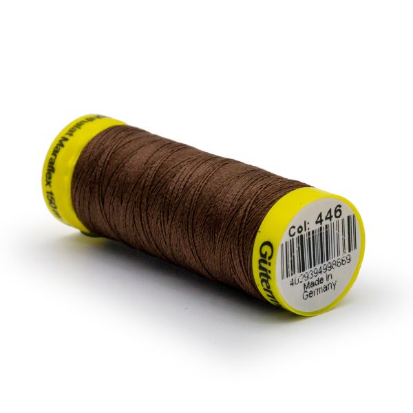 Нитки для трикотажа Gutermann Maraflex, 150м, 446 сигнальный коричневый, 5 катушек